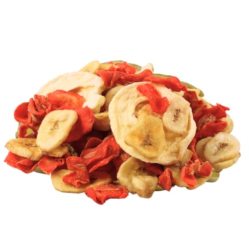 Lyra Pet® 5 kg Obst-Gemüse-Mix getrocknet | Bananen, Äpfel & Karotten | Reich an Vitaminen & Ballaststoffen | Einzelfutter für Vögel, Nager, Pferde & Reptilien | Natürliches Futter als Ergänzung von Lyra Pet