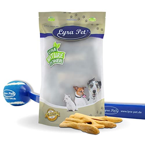 Lyra Pet® 5 kg Ochsenschwanz 1-7 cm wie Ochenziemer Kauartikel + Ballschleuder von Lyra Pet