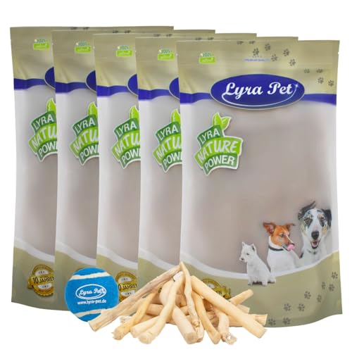 Lyra Pet® 5 kg Ochsenschwanz weiß Hundefutter Rind Hund + Tennis Ball von Lyra Pet