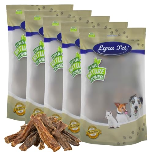 Lyra Pet® 5 kg Rinderdörrfleisch 5000 g Dörrfleisch Rind Kauartikel Snack Hund von Lyra Pet