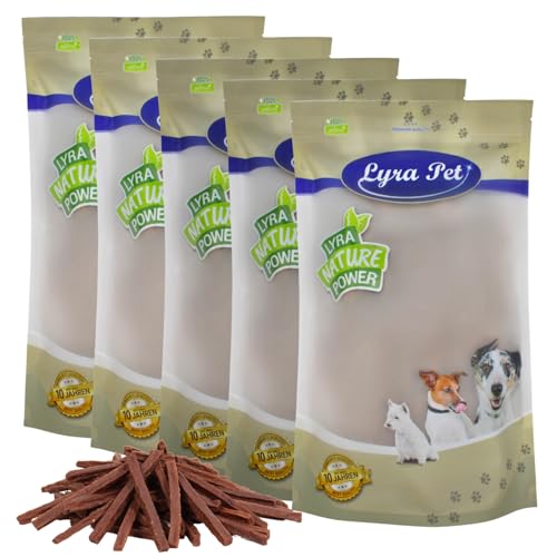 Lyra Pet® 5 kg Rinderdörrfleisch Sticks Hundefutter Snack fettarm schonend getrocknet getrocknet Leckerli Kausnack Kauartikel für Hunde Kauspaß von Lyra Pet