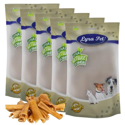 Lyra Pet® 5 kg Rinderkopfhaut Abschnitte 1-7 cm 5000 g wie Pansen Hundefutter Kauartikel Rind fettarm von Lyra Pet
