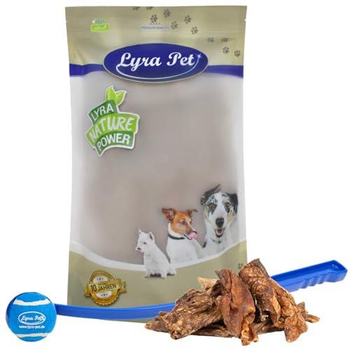 Lyra Pet® 5 kg Rinderlunge getrocknet Hundefutter Belohnung Lunge + Ballschleuder von Lyra Pet