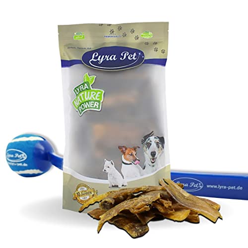 Lyra Pet® 5 kg Rindernackensehnen Nackensehnen Streifen Kausnack + Ballschleuder von Lyra Pet