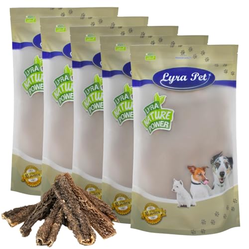 Lyra Pet® 5 kg Rinderpansen getrocknet 12-15 cm | Naturbelassener Kausnack | Proteinhaltiges Leckerli auch für Welpen und ältere Hunde | Nährstoffreich | Schonend getrocknet | Gut verträglich von Lyra Pet