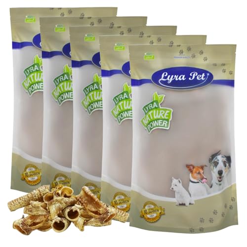 Lyra Pet® 5 kg Rinderstrossen 1 - 8 cm fettarm Kauartikel Kausnack Kaustange Hundefutter Belohnung Training Strossen Rind Hund von Lyra Pet