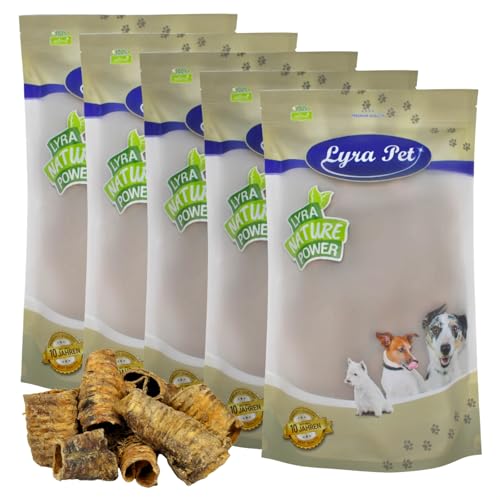 Lyra Pet® 5 kg Rinderstrossen 1 - 8 cm fettarm Kauartikel Kausnack Kaustange Hundefutter Belohnung Training Strossen Rind Hund von Lyra Pet