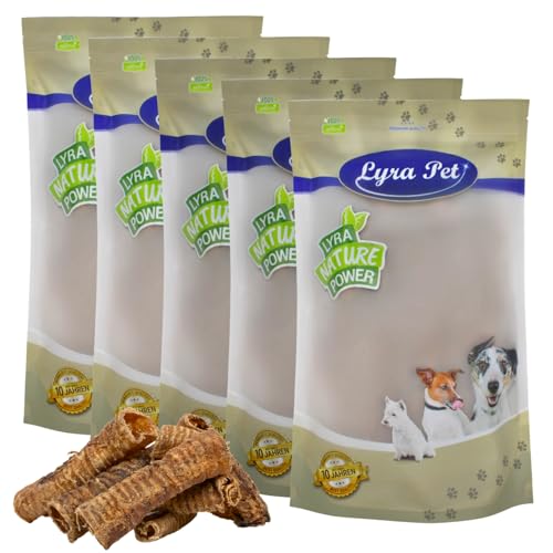 Lyra Pet® 5 kg Rinderstrossen 5000 g ca. 12-15 cm Kauartikel Kaustange Rind Hundefutter Leckerli Luftröhre von Lyra Pet