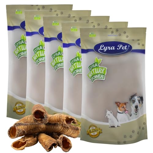 Lyra Pet® 5 kg Rinderstrossen 5000 g ca. 30 cm Strossen Luftröhre Kausnack Kauartikel von Lyra Pet