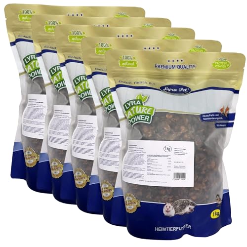 Lyra Pet® 5 kg Seidenraupen getrocknet | Reich an Proteinen & ungesättigten Fettsäuren | Nährstoffspender & Energiequelle I Natürliches Futter für Vögel, Nager, Fische & Reptilien von Lyra Pet
