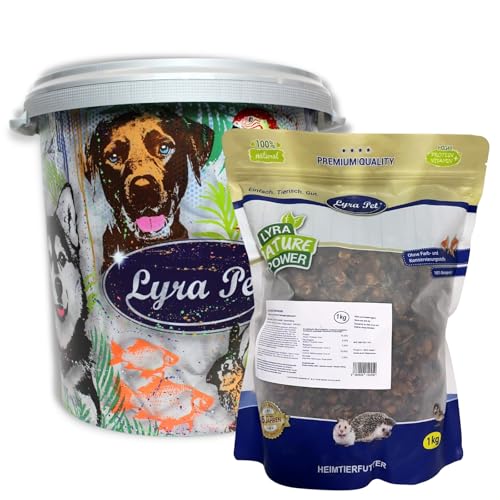 Lyra Pet® 5 kg Seidenraupen getrocknet in 30 L Tonne | Reich an Proteinen & ungesättigten Fettsäuren | Nährstoffspender & Energiequelle I Natürliches Futter für Vögel, Nager, Fische & Reptilien von Lyra Pet