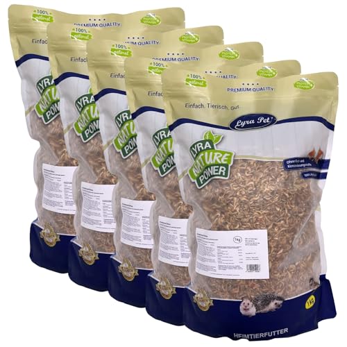 Lyra Pet® 5 kg Shrimps getrocknet | Sonnengetrocknete Garnelen als Tierfutter | Reich an Proteinen & Omega-3-Fettsäuren | Natürliches, artgerechtes Futter für Fische, Vögel, Hunde, Katzen & Reptilien von Lyra Pet