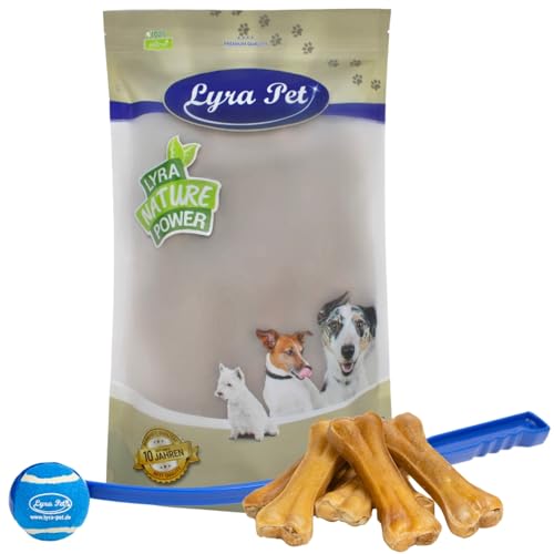 Lyra Pet® 50 Kauknochen ca. 12 cm ca. 50g Rinderhaut gepresst Snack+Ballschleuder von Lyra Pet