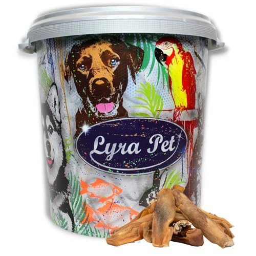 Lyra Pet 5 kg Rinderkopfhaut Goldbraun in 30 L Tonne Hundefutter Snack Leckerli von Lyra Pet
