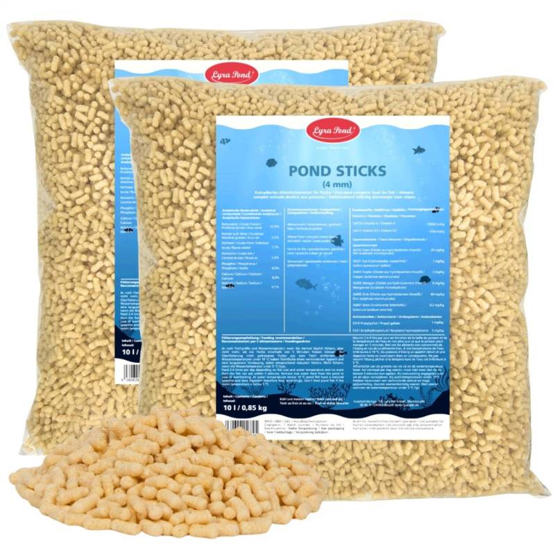 2 x 10 Liter (1,7 kg) Lyra Pond® Pond Sticks Fischfutter Teichfutter von Lyra Pond