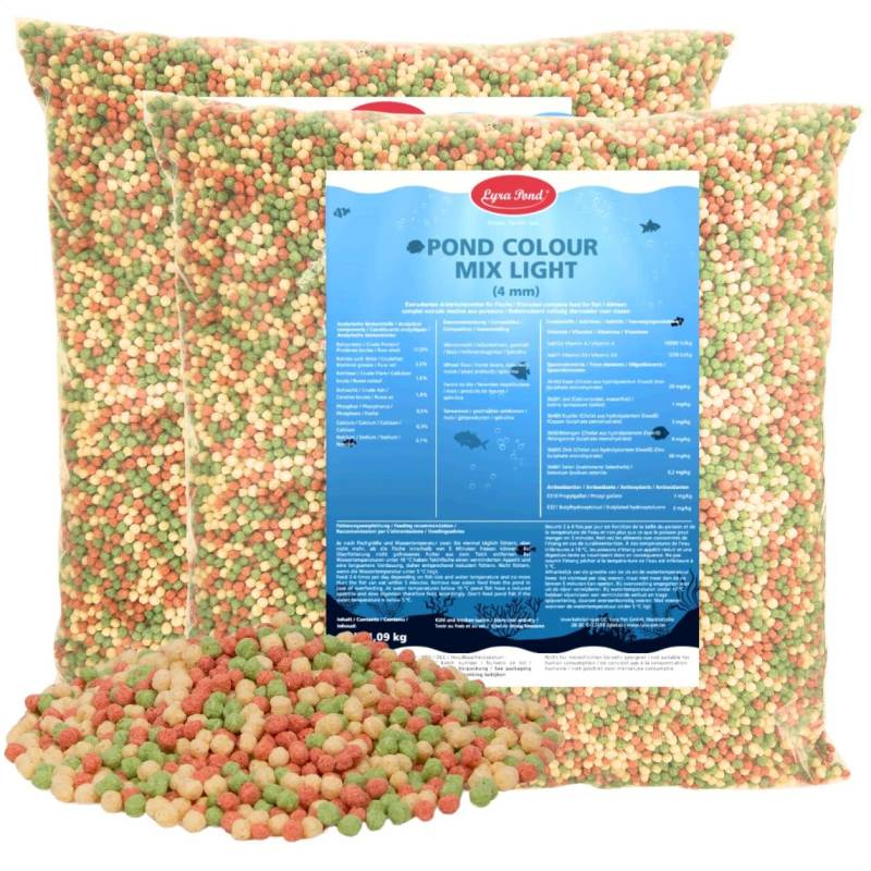 2 x 10 Liter (2,18 kg) Lyra Pond® Pond Colour Mix Light Fischfutter Teichfutter von Lyra Pond