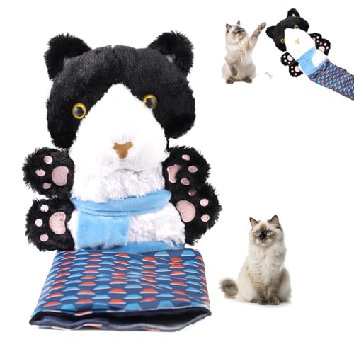 Lyreh Katzen Handpuppe Wrestler, Süßer Interaktiver Katzen-Puppen-Wrestler Kätzchen-Handpuppen Plüschtierspielzeug für Trainingsübungen mit Kätzchen von Lyreh