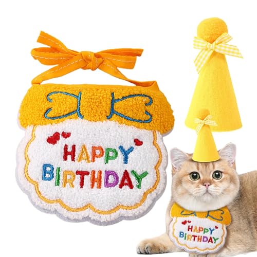 Happy Birthday Katzenkostüm, Partyzubehör für Katzen, Festliches Katzengeburtstagshalsband, niedliche Katzen-Geburtstagsparty-Zubehör, lustige Katzen- -Dekorationen für Happy Birthday Katzenkostüm, Partyzubehör für Katzen, Festliches Katzengeburtstagshalsband, niedliche Katzen-Geburtstagsparty-Zubehör, lustige Katzen- -Dekorationen für von Lyricalist