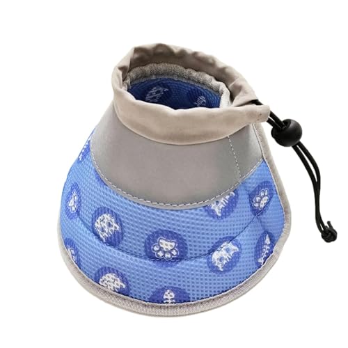 Haustier-Halsbandschutz, Nackenschutz-Haustierhalsband,Atmungsaktives Fellpflege-Hundehalsband-Kegel - Waschbarer Katzenhalsbandkegel aus Perlenbaumwolle für postoperative Pflegeprodukte von Lyricalist