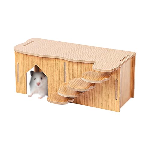 Hamsterhüttenspielzeug, Tierlebensraumdekoration - Hamsterspielzeug aus,Tierisches Holzhaus mit Kletterleiter für Zwerghamster, Rennmäuse Hamsterhüttenspielzeug, Tierlebensraumdekoration - Hamsterspielzeug aus,Tierisches Holzhaus mit Kletterleiter für Zwerghamster, Rennmäuse von Lyricalist