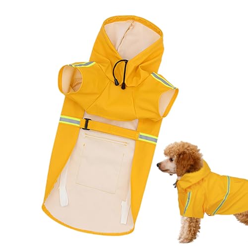 Hunderegenmantel, Hunderegenponcho - Leicht tragbare Haustier-Regenjacke - Winddichter Regenmantel. Leicht tragbarer, atmungsaktiver, Verstellbarer Haustiermantel mit Kapuze zum Spazierengehen Hunderegenmantel, Hunderegenponcho - Leicht tragbare Haustier-Regenjacke - Winddichter Regenmantel. Leicht tragbarer, atmungsaktiver, Verstellbarer Haustiermantel mit Kapuze zum Spazierengehen von Lyricalist