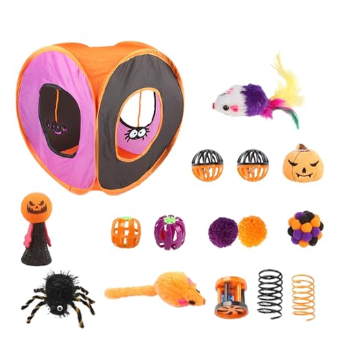 Indoor Cat Toys - Kitten Starter Kit Bundle, Interactive Cat Toys, Kitten Starter Kit Bundle, Cute Interactive Cat Toy Set,Cute Cat Cube Interactive Toy Set, Halloween Kitten Accessories Cat Toy Box Indoor Cat Toys - Kitten Starter Kit Bundle, Interactive Cat Toys, Kitten Starter Kit Bundle, Cute Interactive Cat Toy Set,Cute Cat Cube Interactive Toy Set, Halloween Kitten Accessories Cat Toy Box von Lyricalist