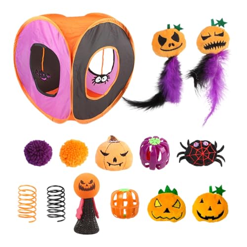 Indoor Cat Toys - Kitten Starter Kit Bundle, Interactive Cat Toys, Kitten Starter Kit Bundle, Cute Interactive Cat Toy Set,Cute Cat Cube Interactive Toy Set, Halloween Kitten Accessories Cat Toy Box Indoor Cat Toys - Kitten Starter Kit Bundle, Interactive Cat Toys, Kitten Starter Kit Bundle, Cute Interactive Cat Toy Set,Cute Cat Cube Interactive Toy Set, Halloween Kitten Accessories Cat Toy Box von Lyricalist