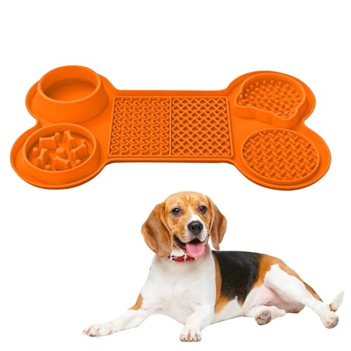 Leckmatte für Hunde - Leckmatte für Hunde, Leckmatte für Welpen | Futtermatte für Haustiere, 5 große Saugnäpfe, gesunde Essgewohnheiten von Lyricalist