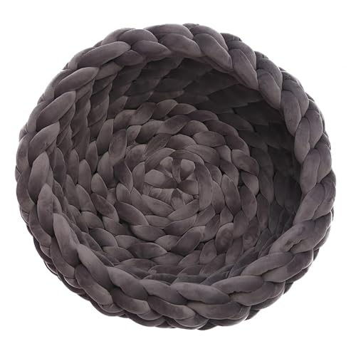 Modisches Höhlen-Hundebett – Haustierbett aus dickem Strick, rundes Hundebett aus weicher Baumwolle | Gestricktes Haustierbett, entworfen für den Innenkomfort, perfekt für Modisches Höhlen-Hundebett – Haustierbett aus dickem Strick, rundes Hundebett aus weicher Baumwolle | Gestricktes Haustierbett, entworfen für den Innenkomfort, perfekt für von Lyricalist
