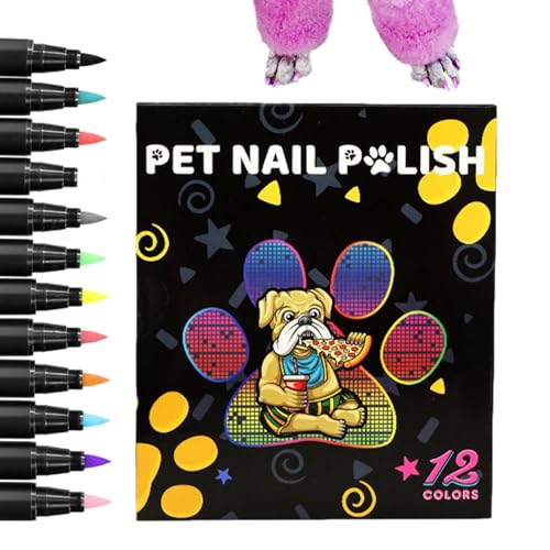 Nagellack für Hunde – schnell trocknend, praktisch und lustig | Maniküre für Haustiere, ideal für Hunde, Katzen, Kaninchen, einfach zu bedienen und sicher von Lyricalist