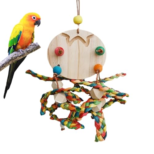 Vogel-Stroh-Kauspielzeug, Stroh-Papageienspielzeug,Bunter Strohgeflochtener Vogelkäfig, dekoratives Vogelspielzeug - Strohgeflochtenes handgemachtes Vogel-Kauspielzeug für Papageien, Graupapageien, Ny Vogel-Stroh-Kauspielzeug, Stroh-Papageienspielzeug,Bunter Strohgeflochtener Vogelkäfig, dekoratives Vogelspielzeug - Strohgeflochtenes handgemachtes Vogel-Kauspielzeug für Papageien, Graupapageien, Ny von Lyricalist
