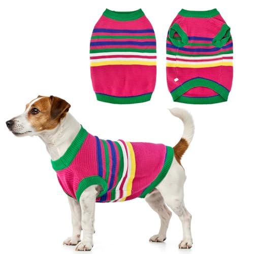 LyssKMK Hundepullover, gestreift, für kaltes Wetter, für Kätzchen, Welpen, Größe XL LyssKMK Hundepullover, gestreift, für kaltes Wetter, für Kätzchen, Welpen, Größe XL von LyssKMK