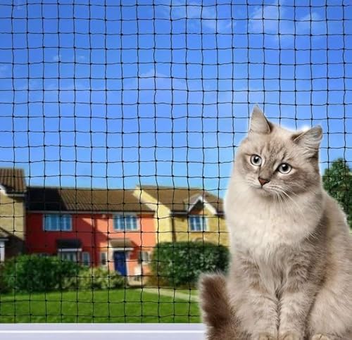 Lytonix Katzenschutznetz für Balkon, Fenster, Terrassen und Treppen, Befestigung ohne Bohren von Lytonix