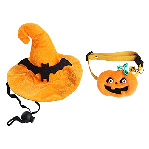 M I A 1 Set Haustier Hut Halsband Halloween Haustier Zubehör Verstellbar Katze Hut Hals Halsband von M I A