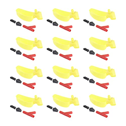M I A Futterspender für Hühner, automatisches Aufhängen, 12 Stück, für Geflügeltränke, Taube, Huhn, Trinkschüssel, Käfigzubehör (Größe 1) von M I A