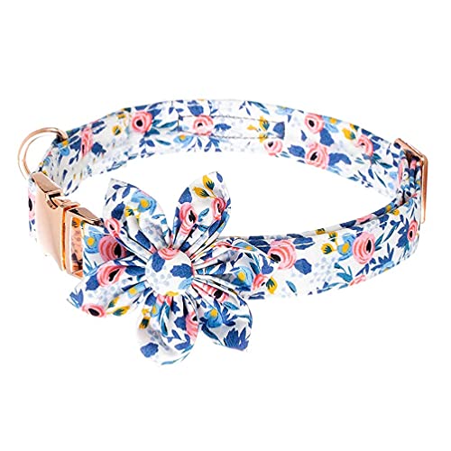 M I A Haustier-Halsband, dekoratives Hundehalsband, Sonnenblume, Knopf, Haustier-Zubehör (Farbe: verschiedene Farben, Größe: 35 x 1,5 cm) von M I A