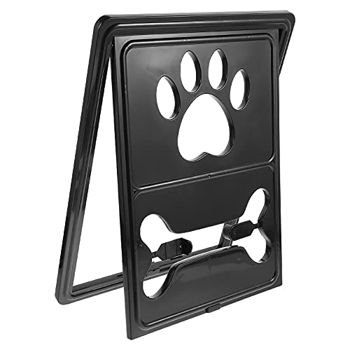 M I A Hundeschutztür Innentürklappe magnetisch selbstschließend Tür stabil Bildschirm Tür für Hunde Katzen Schwarz (Farbe: Schwarz) von M I A