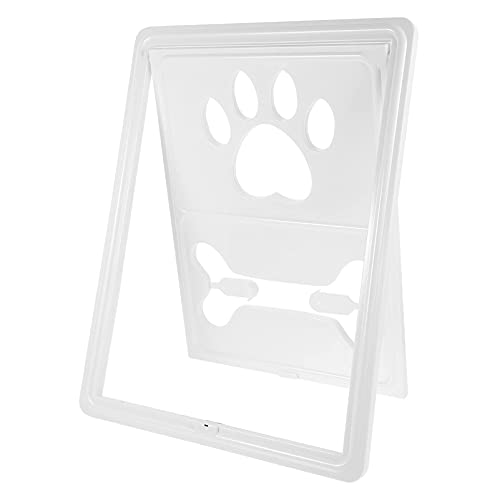 M I A Hundeschutztür Innentürklappe magnetisch selbstschließend Tür stabil Bildschirm Tür für Hunde Katzen Schwarz (Farbe: Weiß) von M I A