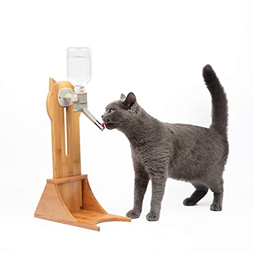 M I A Pet Standing Water Dispenser Hanging Wood Waterer Rack Water Fountain Frame Without Water Dispenser for Pet Dog Cat von M I A