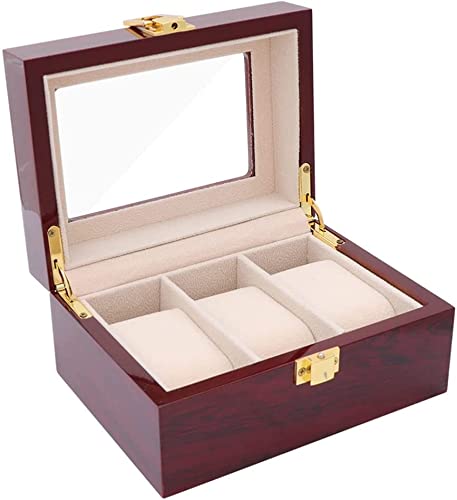 M I A Uhrenbox mit 12 Fächern, Aufbewahrungsbox für Schmuck, Armreif, Armband, Geschenk-Box für Zuhause (Farbe: wie abgebildet, Größe: 16,5 x 12,5 cm) von M I A