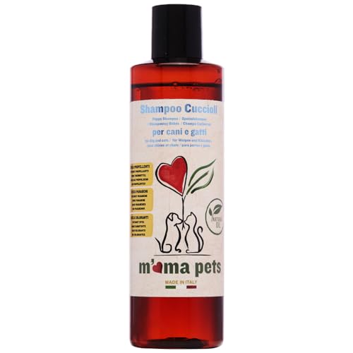 Mama Pets Sanftes Shampoo für Hunde und Katzen, sowohl für Welpen als auch für Erwachsene, auch für empfindliche oder gerötete Haut, 250ml von M' MA PETS