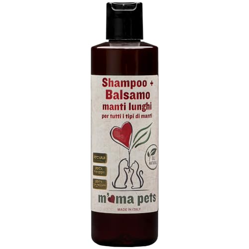 Mama Pets 2in1 Shampoo und Conditioner für Hunde und Katzen mit langem Haar, reinigend und entwirrend, 250 ml von M' MA PETS