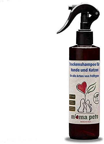 Mama Pets Trockenshampoo für Hunde und Katzen, ideal zum schnellen Waschen ohne Wasser, 250 ml von M' MA PETS