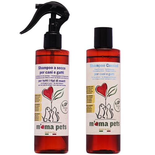 Mama Pets Trockenshampoo und Welpenshampoo-Set für Hunde und Katzen 2x250ml - 500 ml Mama Pets Trockenshampoo und Welpenshampoo-Set für Hunde und Katzen 2x250ml - 500 ml von M' MA PETS