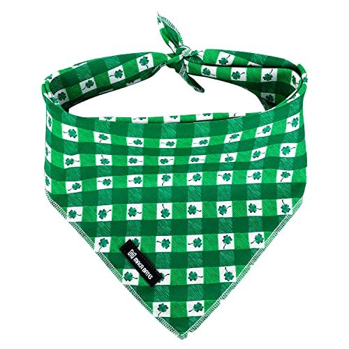 MACA Bates St. Patrick's Day Hundehalsband mit Schleife, Blume, Fliege, Kleeblatt, verstellbares Halsband für kleine, mittelgroße und große Hunde, mit Metallschnalle von M MACA BATES