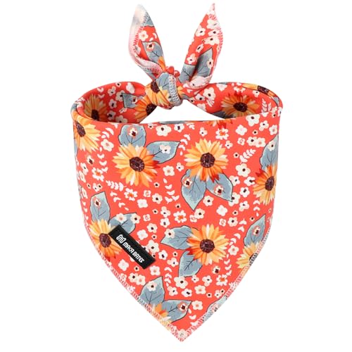 MACA Hundehalstuch, Fledermausmotiv, Sonnenblume, Dreieckstuch, Taschentuch, weiche Baumwolle, niedlich, verstellbar, Geschenk für kleine, mittelgroße und große Haustiere, Orange MACA Hundehalstuch, Fledermausmotiv, Sonnenblume, Dreieckstuch, Taschentuch, weiche Baumwolle, niedlich, verstellbar, Geschenk für kleine, mittelgroße und große Haustiere, Orange von M MACA BATES