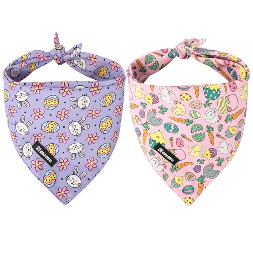 Maca Bates Hundehalstuch, Ostertag, Hase, Kaninchen, Ei, Corrot, Esater, Geschenk, Hunde-Schal, lila und rosa, weiche Welpenhalstücher, Haustier-Halstuch, für Männer, Frauen, kleine, mittelgroße und Maca Bates Hundehalstuch, Ostertag, Hase, Kaninchen, Ei, Corrot, Esater, Geschenk, Hunde-Schal, lila und rosa, weiche Welpenhalstücher, Haustier-Halstuch, für Männer, Frauen, kleine, mittelgroße und von M MACA BATES
