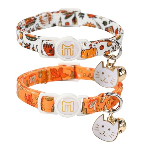 Maca Bates Katzenhalsband, Bauernhof- und Ahornblatt-Design, langlebig, bequem, verstellbar, Geburtstagsgeschenk, Einheitsgröße, für Jungen, Männer, Mädchen, weibliche Katzen, Haustiere, 2 Stück Maca Bates Katzenhalsband, Bauernhof- und Ahornblatt-Design, langlebig, bequem, verstellbar, Geburtstagsgeschenk, Einheitsgröße, für Jungen, Männer, Mädchen, weibliche Katzen, Haustiere, 2 Stück von M MACA BATES