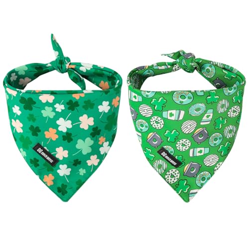 Maca Bates St. Patrick's Day Hundehalstuch, Großpackung, Valentinstagsgeschenk, weiches Hundehalstuch, Halstuch für Männer, Frauen, kleine, mittelgroße und große Mädchen, Jungen, Haustiere, 2 Stück Maca Bates St. Patrick's Day Hundehalstuch, Großpackung, Valentinstagsgeschenk, weiches Hundehalstuch, Halstuch für Männer, Frauen, kleine, mittelgroße und große Mädchen, Jungen, Haustiere, 2 Stück von M MACA BATES