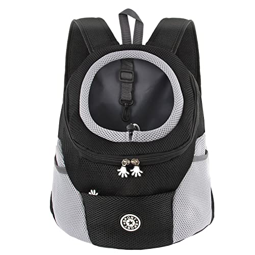 M MUNCASO Hundetrage-Rucksack Welpentasche Kleine Haustier-Fronttasche mit Atmungsaktivem, Head-Out-Design, Wasserdichter Boden für Reisen, Outdoor, Wandern von M MUNCASO